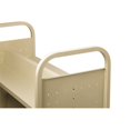 thumbnail image 2 of Hirsh Double-sided Mobile Metal Book Cart Putty/Beige, 2 of 8