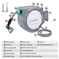 thumbnail image 6 of HAUSHOF 1/2" x 100 ft Retractable Garden Hose Reel with Automatic Rewind, 10-Pattern Spray Nozzle, Durable High-Pressure Hose, and 180° Swivel Bracket – Perfect for Watering Gardens, Cleaning Patios, 6 of 15