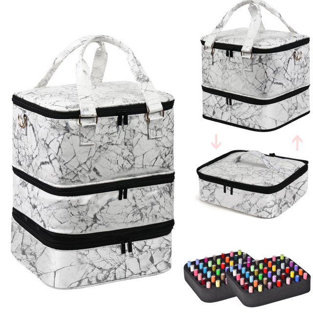 Funda organizadora de esmaltes de uñas FCQQYWZ con capacidad grande para más de 84 botellas
