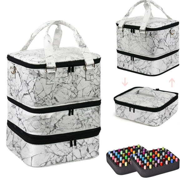 Funda organizadora de esmaltes de uñas FCQQYWZ con capacidad grande para más de 84 botellas