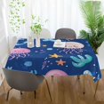 thumbnail image 3 of Yayeee Tablecloths 54" x 54" Rectangle Wrinkle Resistant Party Table Cover, Light Pink Jellyfish, 3 of 8