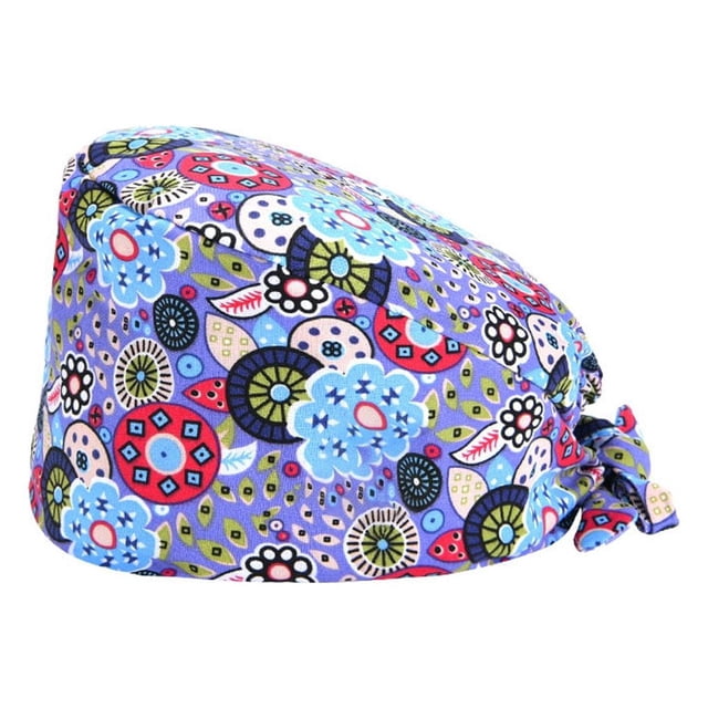 Guardoinrt Gourd Caps Nurse Durability Pure Color Button Professional Assorted Colors Tie Back Work Uniform Operating Hats L24