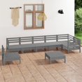 thumbnail image 1 of vidaXL 8 Piece Garden Lounge Set Solid Pinewood Grey, 1 of 8