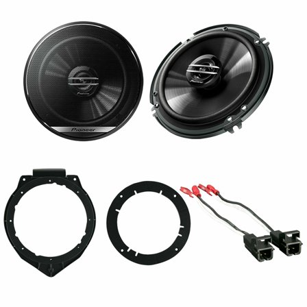 Pioneer 6.5" Car audio Stereo Speakers with Door Mounting Brackets & Wire Harness