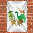 thumbnail image 2 of Dinosaurs Hanging Out Tyrannosaurus Rex Triceratops Stegosaurus Brontosaurus Home Business Office Sign, 2 of 3