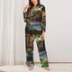 thumbnail image 2 of Balery Charming Garden Patio Conjunto de Pijama con Estampado para Mujer, Conjunto de Dos Piezas con Manga Larga, Ropa de Dormir Suave con Bolsillos, Pijamas Cómodos-Small, 2 of 7