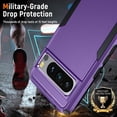 thumbnail image 3 of Tianle for Google Pixel 8 Pro Case, Pixel 8 Pro Case [15FT Military Protection][Double Layer][Heavy Duty][Anti-Slip][Matte Feel] Shockproof Phone Case for Pixel 8 Pro 6.7" (Purple), 3 of 6