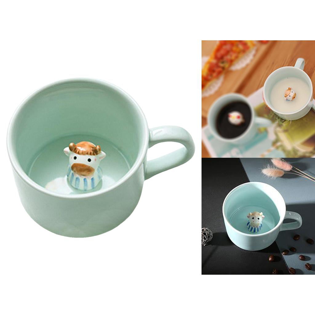 Monkey Chimpanzee Tea Cup Enamel Cartoon Painted Milk Glass Coffee cup Cute  Mug Anime Tea Cup Giant Mug Spirit Animal for Kid