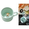thumbnail image 4 of taza de café de dibujos animados Taza 3D con forma de animal, figura de cerámica de dibujos animados para , niñas, , mujeres, hombres, taza de café, 7 , Piel de becerro, 4 of 9