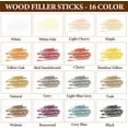 thumbnail image 2 of Wood Filler Sticks 16 Colors Wax Touch Up Pen Repair Crayons to Fix Scratches Scuffs Cracks Stains and Holes on Hardwood Floors Furniture Cabinets Tables Doors, 2 of 4