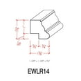 thumbnail image 7 of EWLR14 Kitchen Cabinet Light Rail 1-3/8" x 1-3/8" Trim. Unfinished, 7 of 7