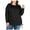 black, variant on I.N.C Womens Drawstring Pullover Sweater, Pink, Plus Size, 1X