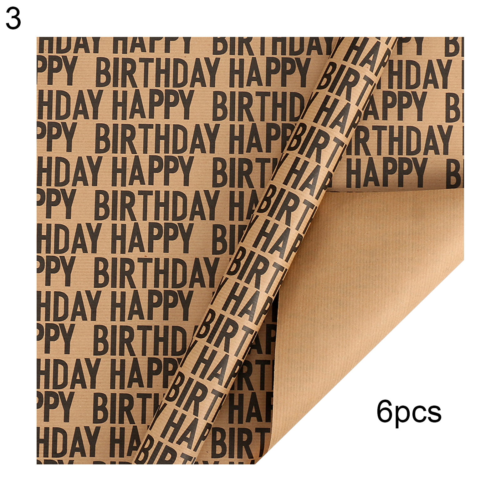 1 Set Gift Tissue Paper Flexible Letter Printed Kraft Birthday Gifts Wrapping Paper for Party Multi-Color Kraft Paper