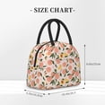 thumbnail image 2 of Fotbe Peach With Leaves1 Pattern Lunch Bag, Insulated Lunch Box, Small Leakproof Cooler Food Lunch Containers Reusable High Capacity Lunch Tote Bags for Work, Travel, Outdoor, 2 of 6