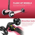 thumbnail image 7 of HighTech Mega GlideKick 3-Wheel Foldable Scooter With Lightup Wheels & Extendable T-Bar - Pink, 7 of 7