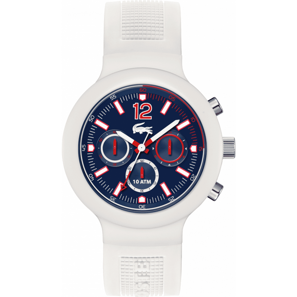 Lacoste - Lacoste Men's White Borneo Chronograph Sports Watch 2010705 - Walmart.com - Walmart.com