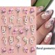 thumbnail image 2 of Flower Nail Art Stickers 5D Nail Stickers Acrylic Embossed Engraved Nail Decals Nail Art Supplies Pink White Floral Leaf Cherry Blossom Adhesive Slide, 2 of 5