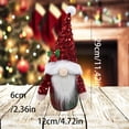 thumbnail image 4 of Décorations de Noël Ornement de Bureau Poupée en Tissu Sans Visage à Sequins Rouges – un Ornement Décoratif Époustouflant pour la Maison Ou les Expositions Conçu avec des Matériaux et des Détails Artistiques, 4 of 7