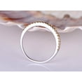 thumbnail image 5 of HeartsAndYou 1ct Natural Yellow Citrine Half Eternity Wedding Band Ring 14k SOLID White Gold, 5 of 9