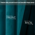 thumbnail image 5 of JIUZHEN Teal Velvet Curtains 108 inches - Soft Retro Velvet Blackout Grommet Curtains Thermal Insulated Noise Reducing Window Drapes for Party/Hotel Hall, 52W x 108L, Set of 2 Panels, 5 of 11