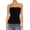 Black, variant on Uinagy Women's Solid Color Sleeveless Backless Slit Tube Top Top