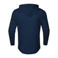 thumbnail image 4 of VSSSJ Men's Casual Fashion Button Up Pullover Hoodies Athletic Fit Solid Color Long Sleeve Comfy Trendy Drawstring Hooded Big And Tall Sweatshirts Navy S, 4 of 4