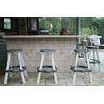 thumbnail image 4 of Leisure Accents Single Bar Set Includes 2 Barstools Deep Grey Top & Warm Grey Base Ideal for Patio Hot Tub Area Backyard Durable WeatherResistant Design Easy Nohardware Assembly Proudly Made in USA, 4 of 5