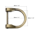 thumbnail image 2 of 29mm U Shape Horseshoe D-Rings Zinc Alloy Electroplated Light Bronze 2 Pack, 2 of 5