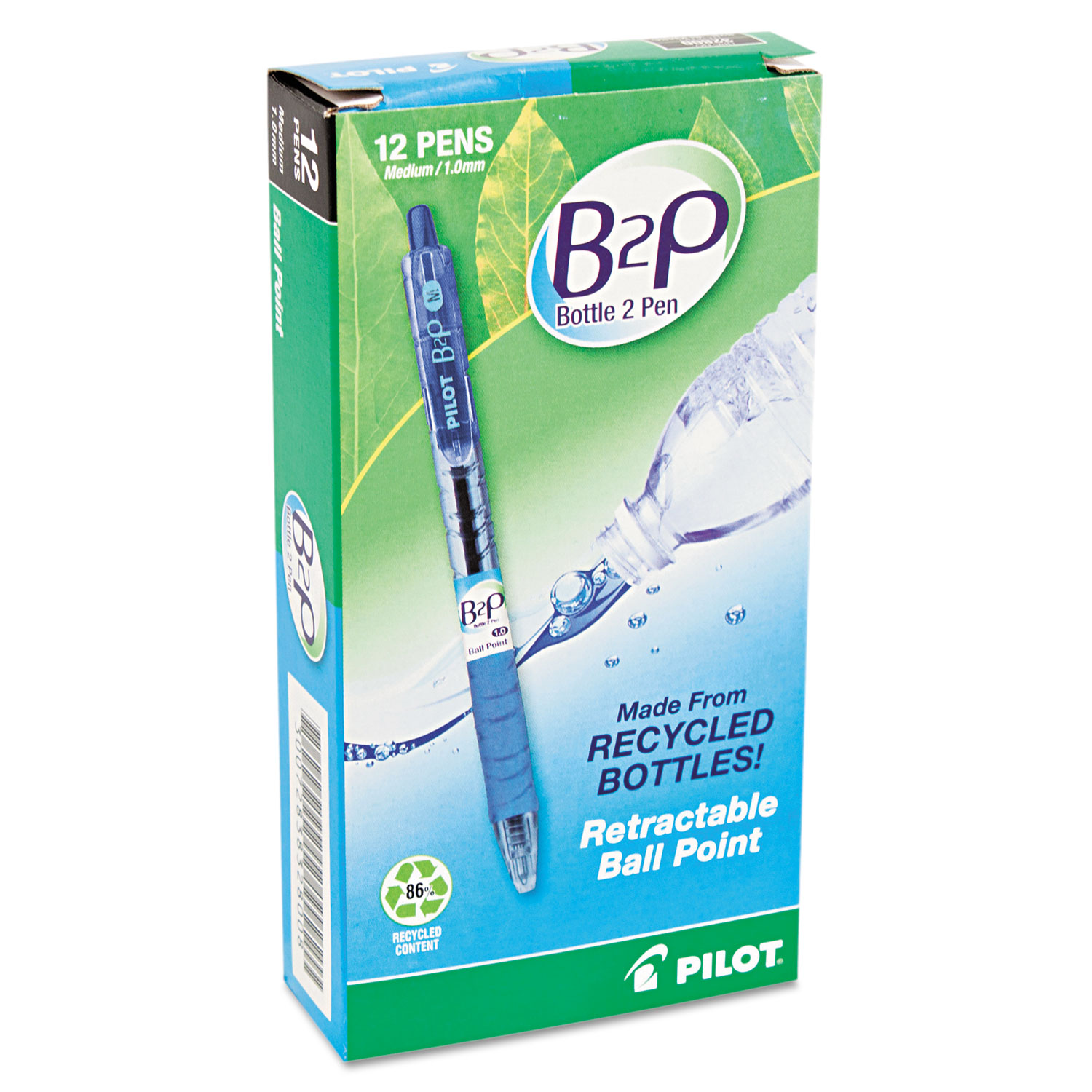 Pilot, PIL32801, Bottle to Pen (B2P) B2P BeGreen Med Point Ballpoint Pens, 1 Dozen - image 3 of 7
