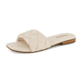 thumbnail image 3 of Cushionaire Franca Woven Slide Sandals Women Dressy or Casual with Memory Foam | Comfortable Summer Shoes for Women | Lightweight Slip-On Flat Sandals | Wide Widths Available, 3 of 7