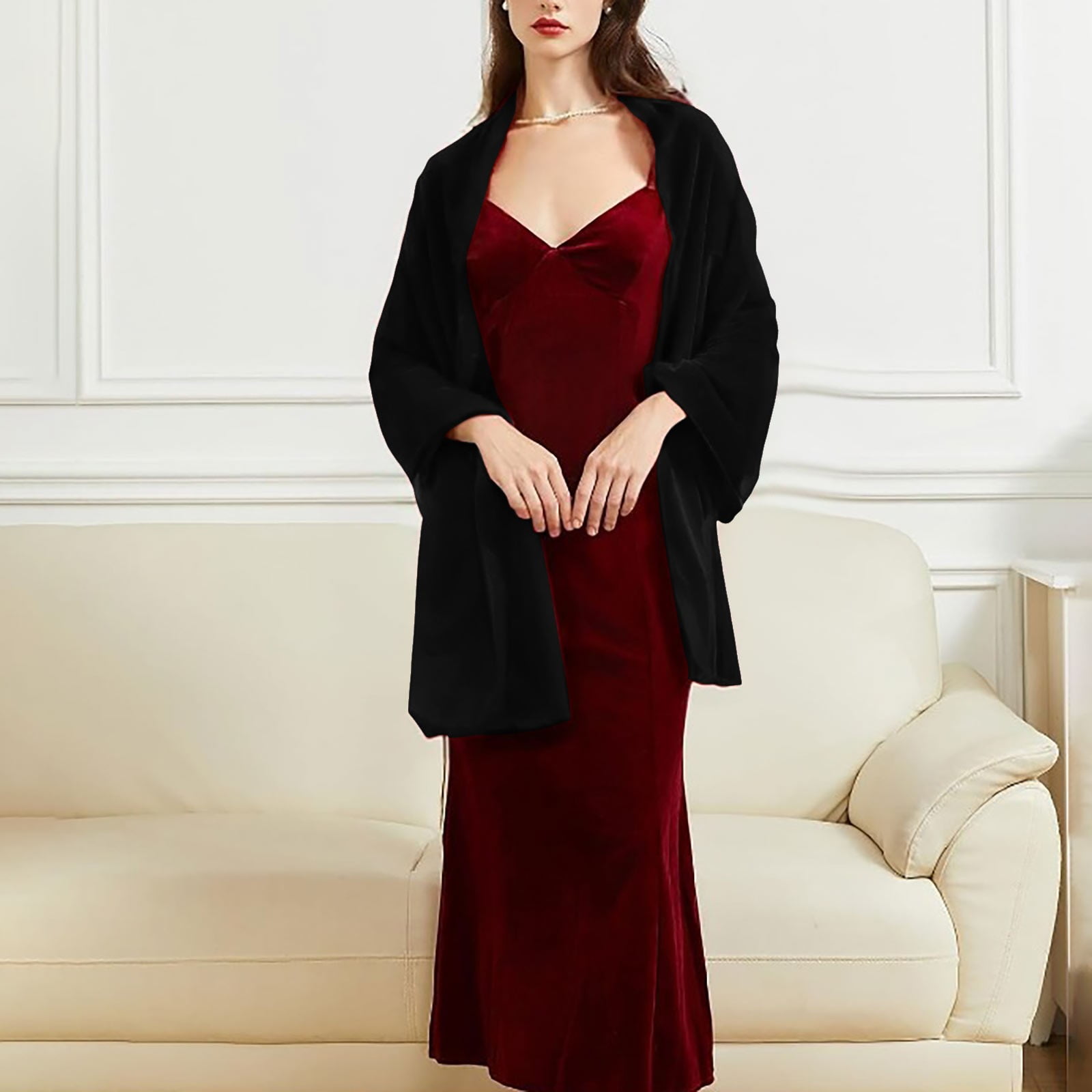 velvet shawl wrap