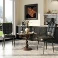thumbnail image 3 of Homieasy Dining Chairs Set of 2, Upholstered Dining Room Kitchen Chairs with Thick Cushion, High Backrest, Metal Legs, Mid Century Modern Side Chair for Home Living Room Cafe Restaurant, Black, 3 of 8