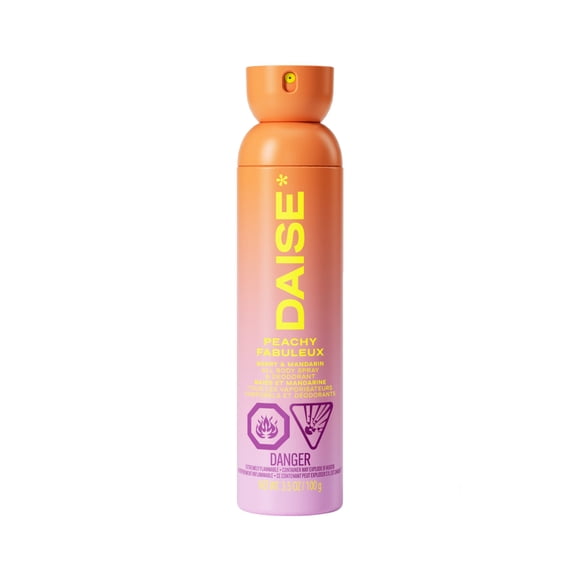 DAISE Peachy Daise All Body Spray & Deodorant in Berry & Mandarin for 24h Freshness, 3.5 oz/120 mL