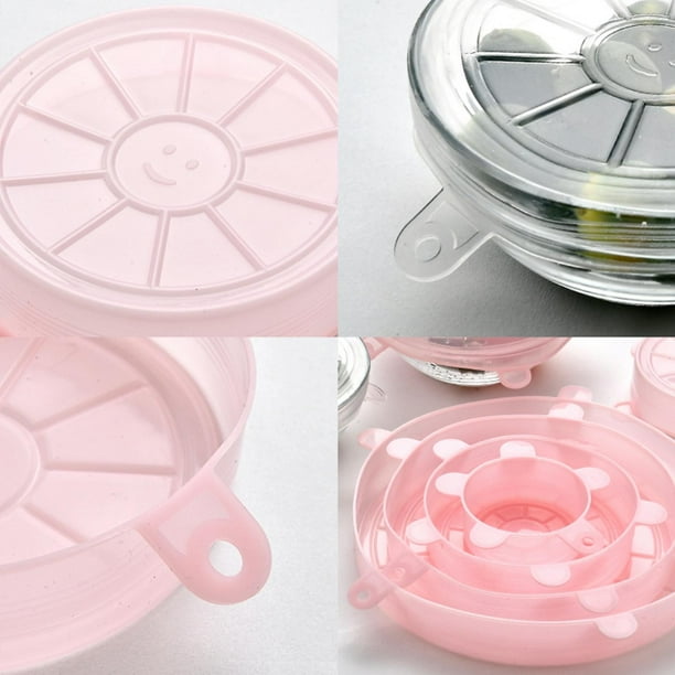 Cubierta De Almacenamiento De Silicona Suministros De Verduras Tapa Tapas De Frutas Cubierta Adhesiva Conjunto De Contenedores De Película Transparente Cubierta De Tazón 6 Piezas