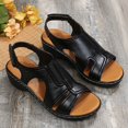 thumbnail image 4 of MKLEKYY Sandalias de Verano para Mujer, Sandalias de Mujer Con Costuras, Tacón Bajo Ahuecado, Sandalias Informales de Punta Abierta de Talla Grande para Mujer, 4 of 4