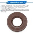 thumbnail image 7 of Unique Bargains Universal Oil Seal TC Double Lip W Steel Spring Seal Ring Rotary Shaft Seal High Pressure FKM Rubber Brown 2 Pcs 25x52x10mm, 7 of 7