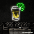 thumbnail image 2 of Craftnamesign Tequila Glass LED Light Neon Sign for Cocktail Bar Club Wall Decor, 2 of 5