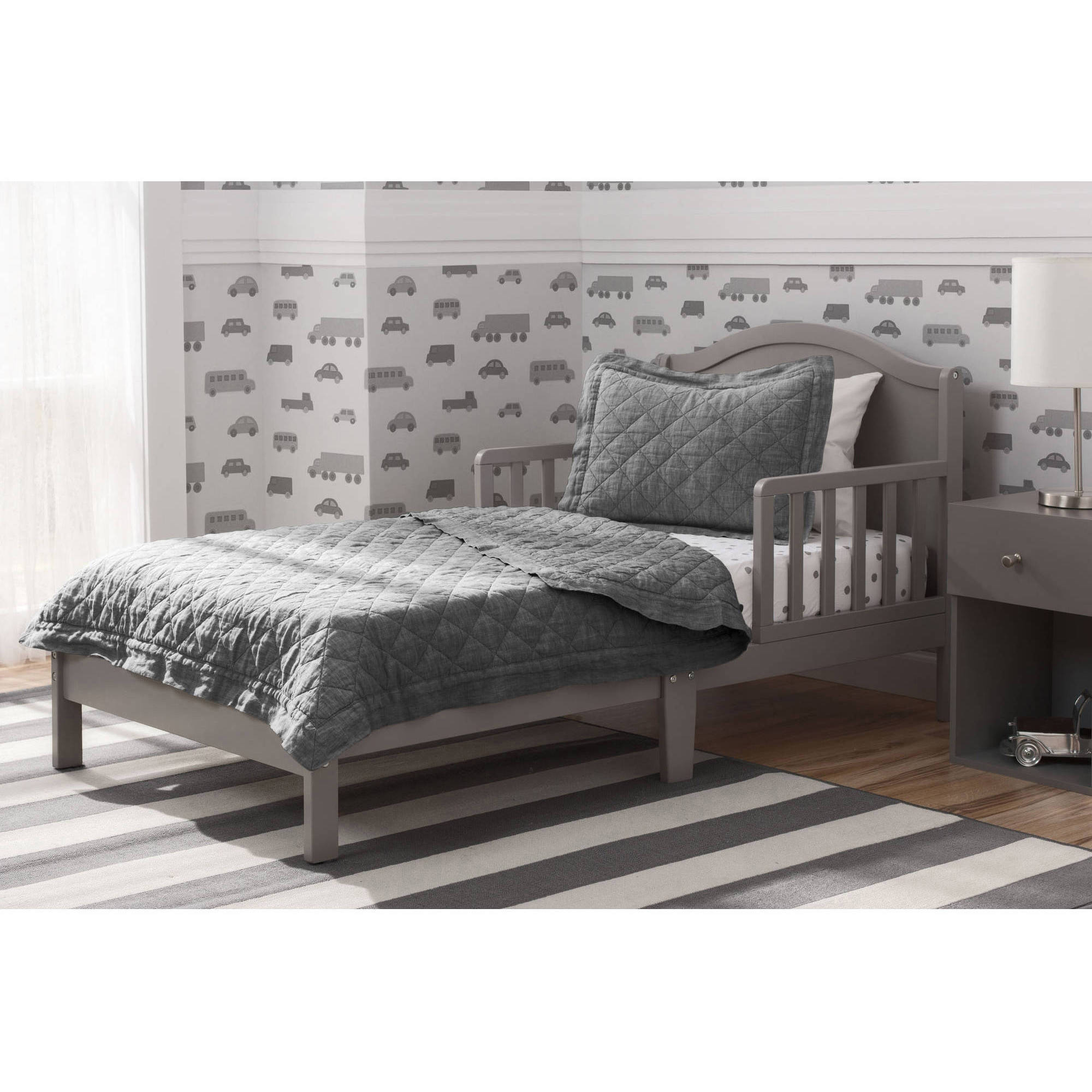 toddler bed grey