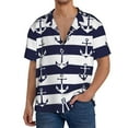 thumbnail image 3 of Disketp Men's Hawaiian Anchors Print Shirts Button Down Holiday Beach Shirts-XX-Large, 3 of 7