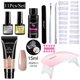 thumbnail image 1 of Kit de uñas, herramientas de extensión de Gel para uñas, juego completo de Gel de extensión de cristal con luz ultravioleta para principiantes, 1 of 1
