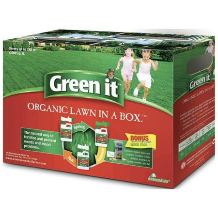 Green It 4002700 4000 Sq Ft Organic Lawn In A Box