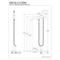 thumbnail image 2 of Kingston Brass KS8135DKL Kaiser Freestanding Tub Faucet with Hand Shower, Oil Rubbed Bronze, 2 of 5