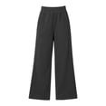 thumbnail image 4 of Bnwani Pants for Women, Fashion straight-leg Daily Trousers with Pockets Elastic Waist, 4 of 9