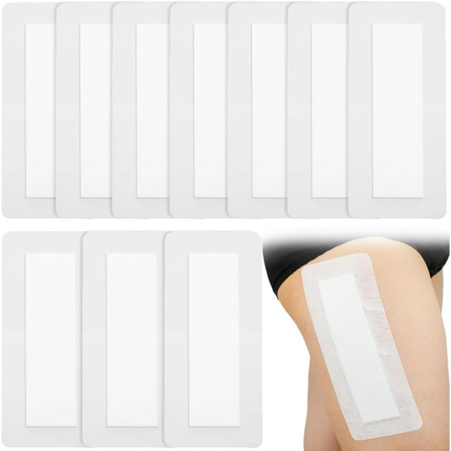 10 PCS 4x12" Knee Replacement Adhesive Dressing - Bordered Gauze for Post-Surgery, Hip Recovery, Wound Care