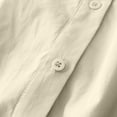 thumbnail image 4 of UYISJ Summer Cotton Linen Tshirt Tops for Women Casual Loose Fit Crew Neck Short Sleeve Button Down Blouse Trendy Tunic Tees Plus Size Shirts, 4 of 4