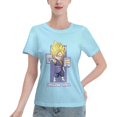 thumbnail image 1 of T-Shirt Basique à Manches Courtes pour Femmes Super Saiyan, 1 of 6