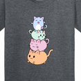 thumbnail image 4 of Inktastic Kawaii Kitten Stack Youth T-Shirt, 4 of 5