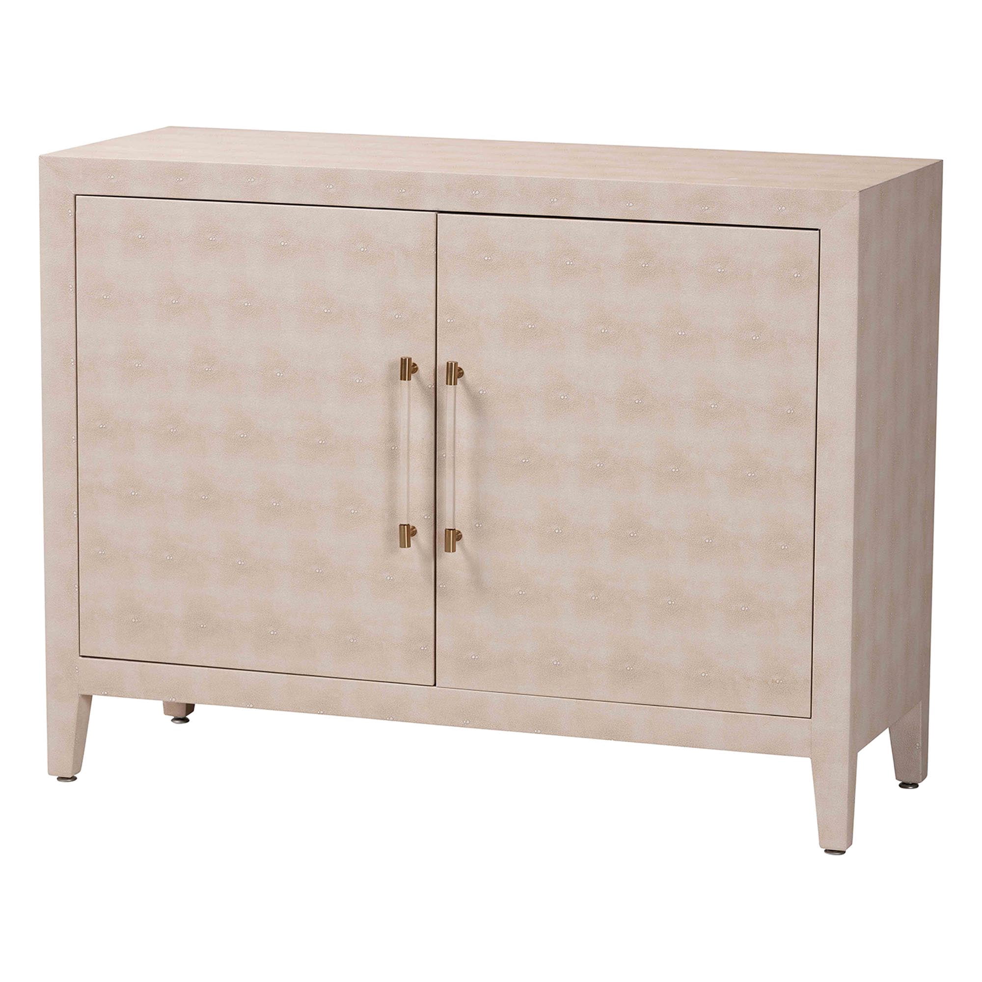 Baxton Studio Nira Modern Storage Cabinet, 2-Door, Beige