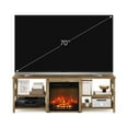 thumbnail image 7 of Furinno Classic 70 Inch TV Stand with Fireplace, Flagstaff Oak, 7 of 7