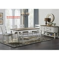 thumbnail image 2 of Pemberly Row Farmhouse / Country Ivory Finished Wood Dining Bench, 2 of 5